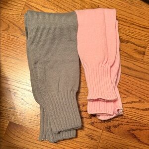 Woman’s Pink and Gray Leg Warmers